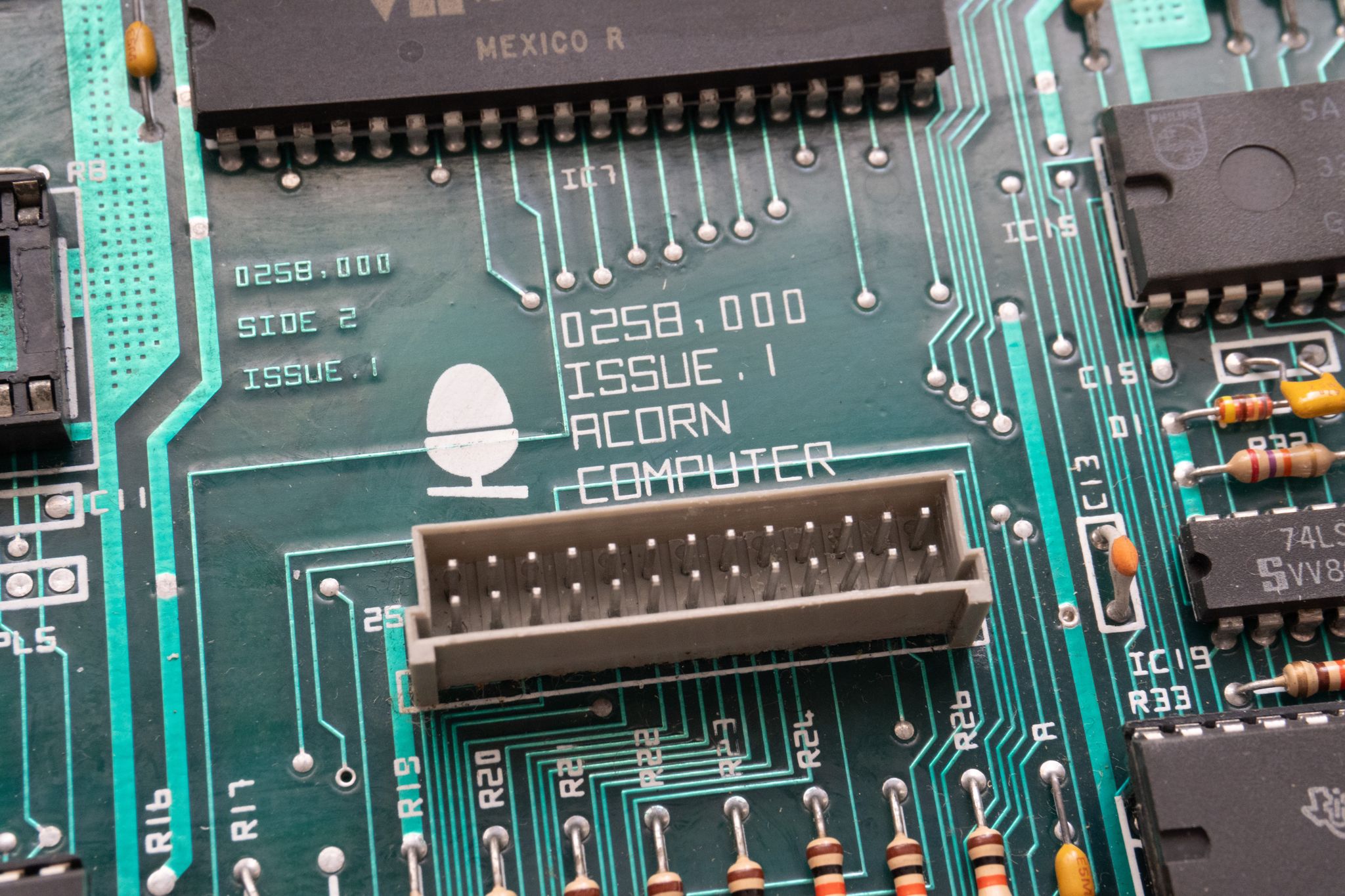 Acorn logo on the motherboard